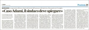 “Caso Adami, il sindaco deve spiegare”