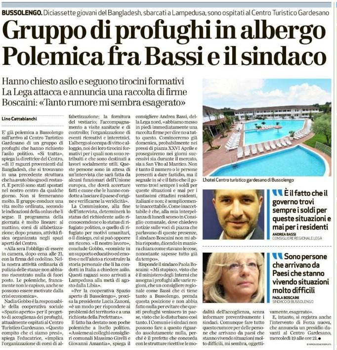Profughi a Bussolengo, la Prefettura ammette e spiega…