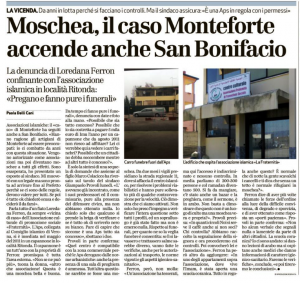 Moschea, il caso Monteforte accende anche S. Bonifacio