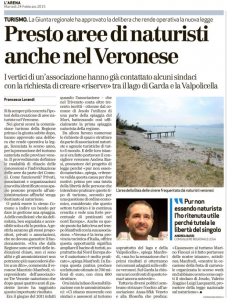Presto aree di naturisti nel Veronese