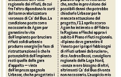 Oggi in Regione nodo rifiuti e Ca’ del bue
