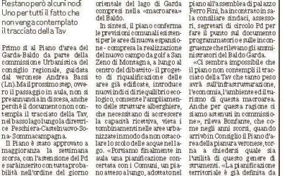 Piano d’area, primo sì del Consiglio regionale